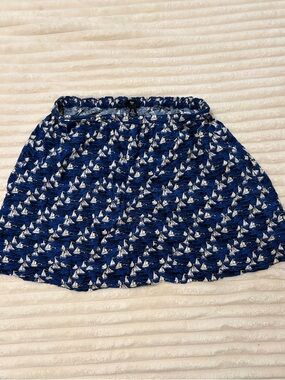 GAP Navy and White Sailboat Skater Skirt